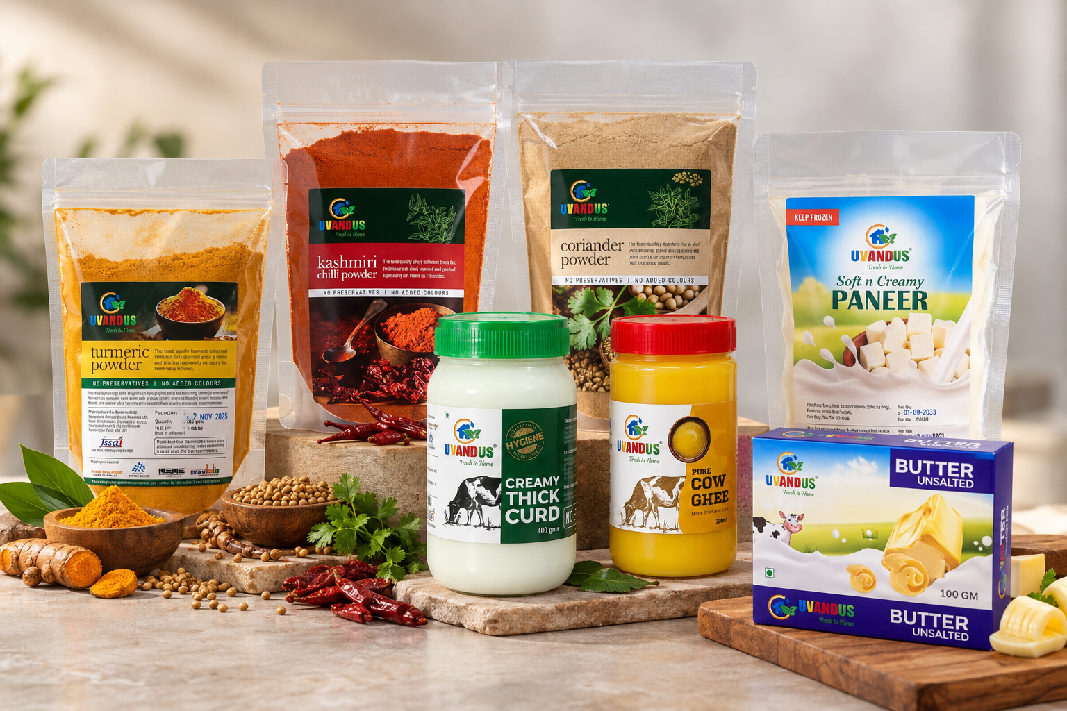 Packaged dairy products